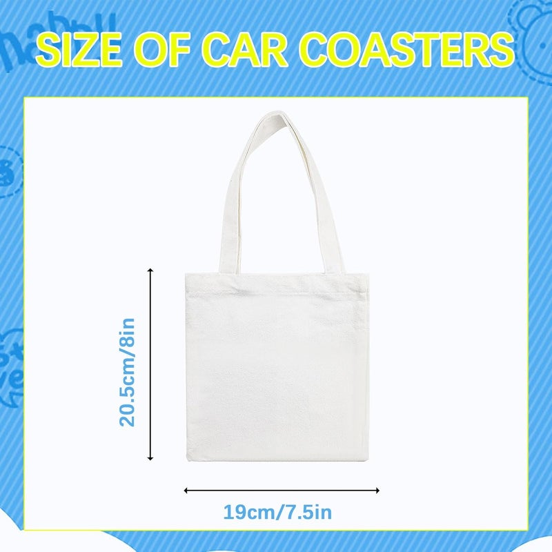 OKBA 20 Pcs 8X7.5 Inch Sublimation mini tote bags,Blank Canvas Tote Bags Reusable Grocery Bags, small tote bags for kids DIY - Image 2